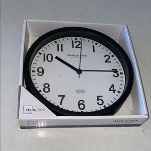 Mainstays Black Wall Clock